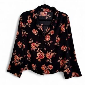 BP Black and Pink Floral Blouse